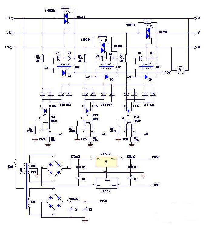 力矩電機(jī)控制器原理圖